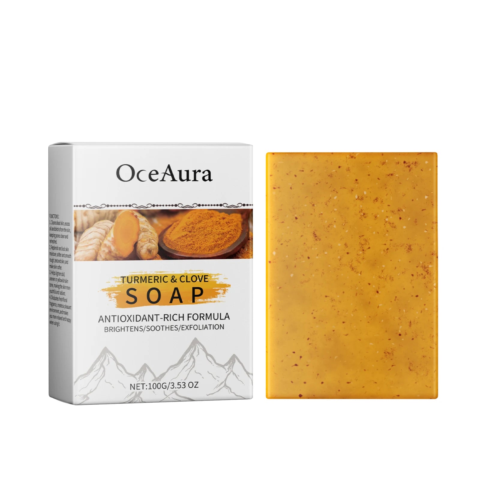 Turmeric and Clove Brightening Soap Bar for Face and Body Exfoliation - 7
