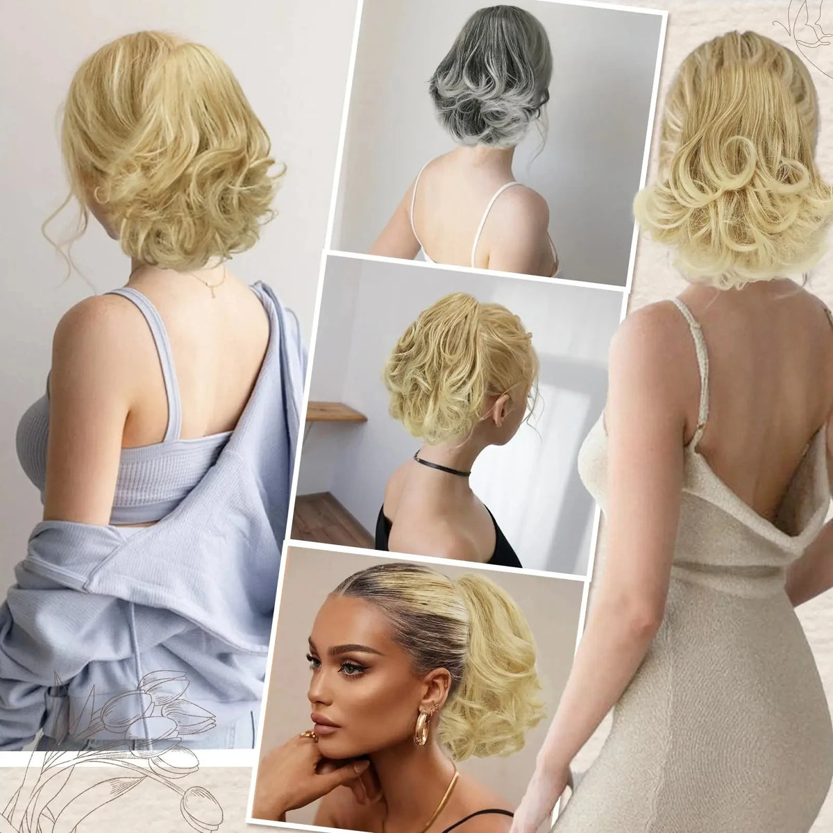 Short Curly Claw Clip Ponytail Hair Extension for Instant Volume