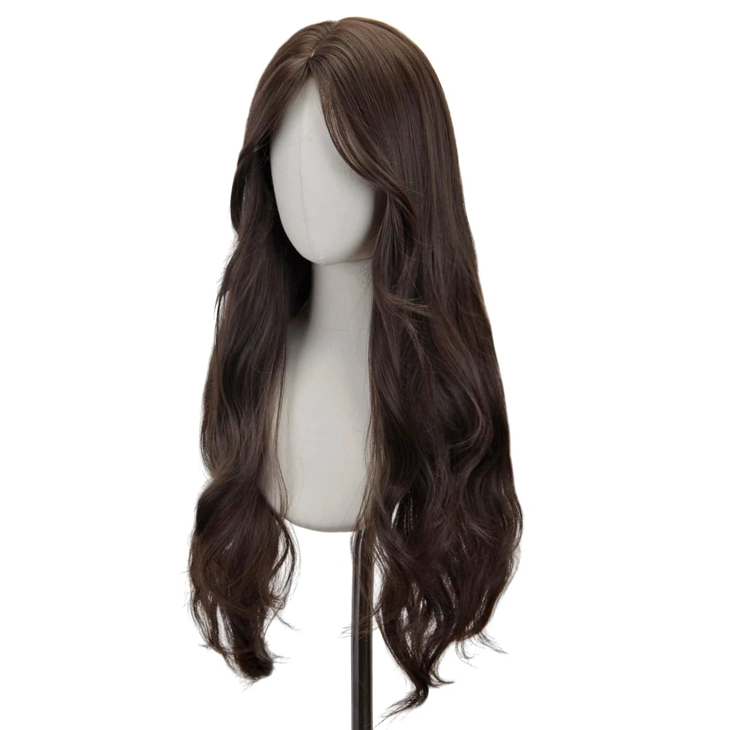 Natural Wavy Middle Part Daily Wear Synthetic Wig for Women - 7