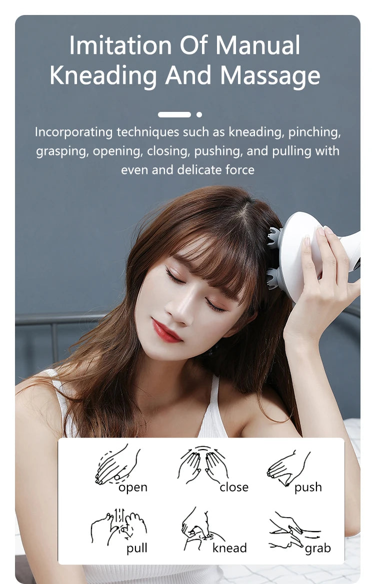 Electric Scalp Massager for Stress Relief and Hair Care - 8