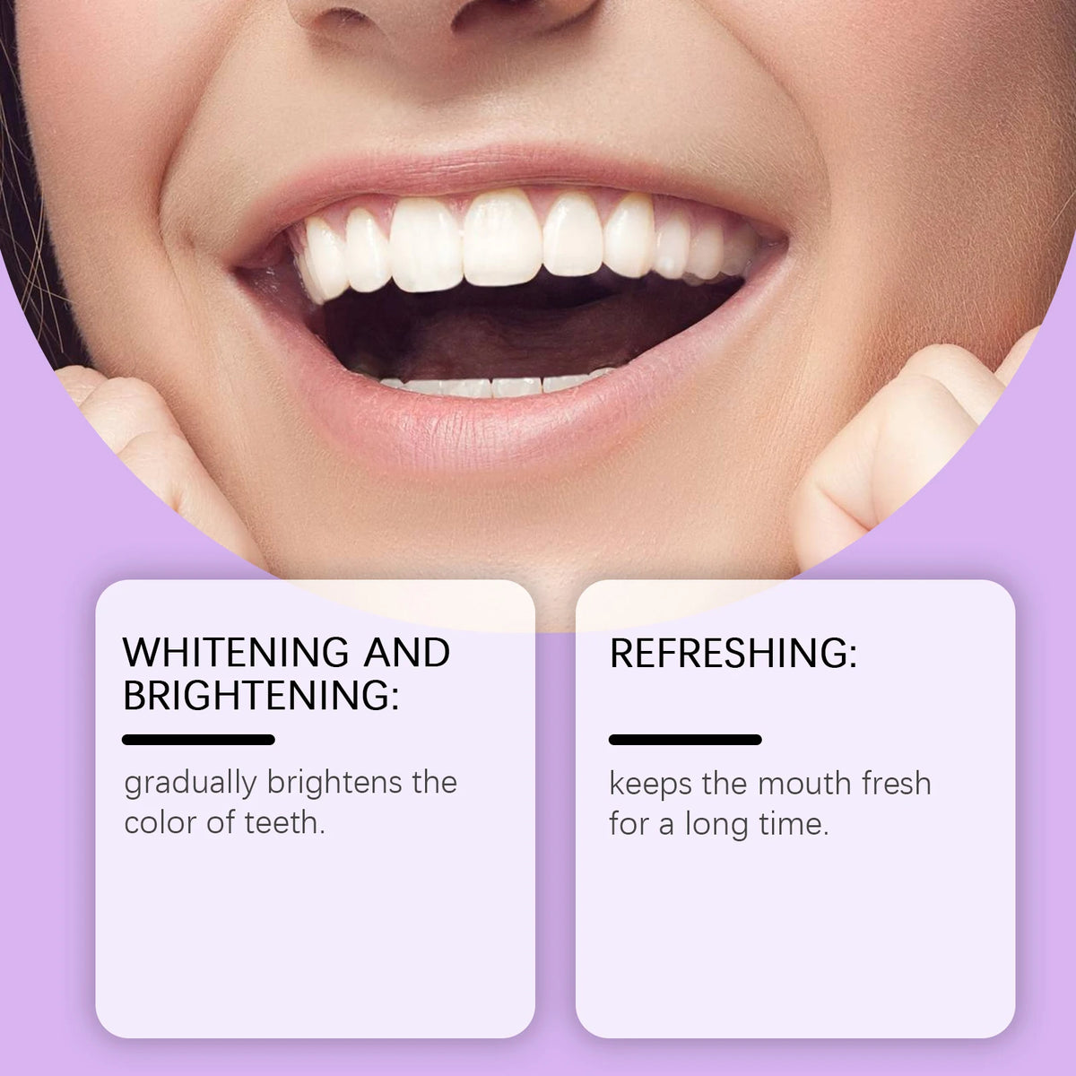 Purple Teeth Whitening Toothpaste for Stain Removal and Fresh Breath