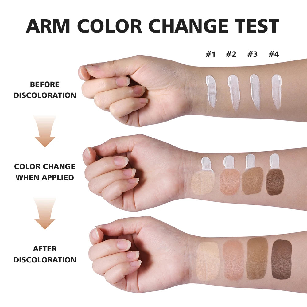 Color-Changing Liquid Foundation for Flawless Even Skin Tone Coverage - 6