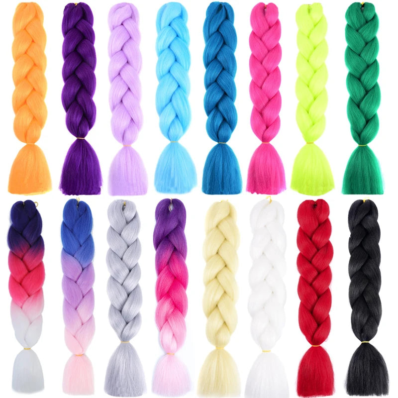 24-Inch Jumbo Synthetic Braiding Hair Extensions - 3