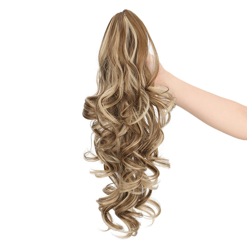 16-Inch Wavy Curly Claw Ponytail Extension for Instant Volume - 18