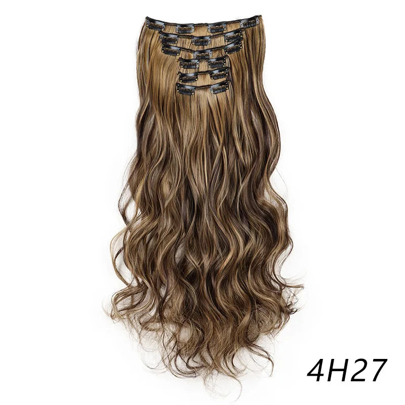 18-Inch Curly Clip-In Hair Extensions for Instant Volume