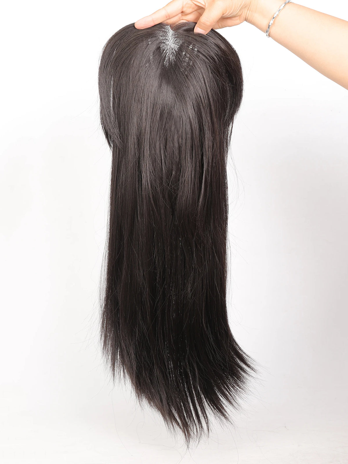 Clip-In Hair Topper with Bangs for Volume and Hair Coverage