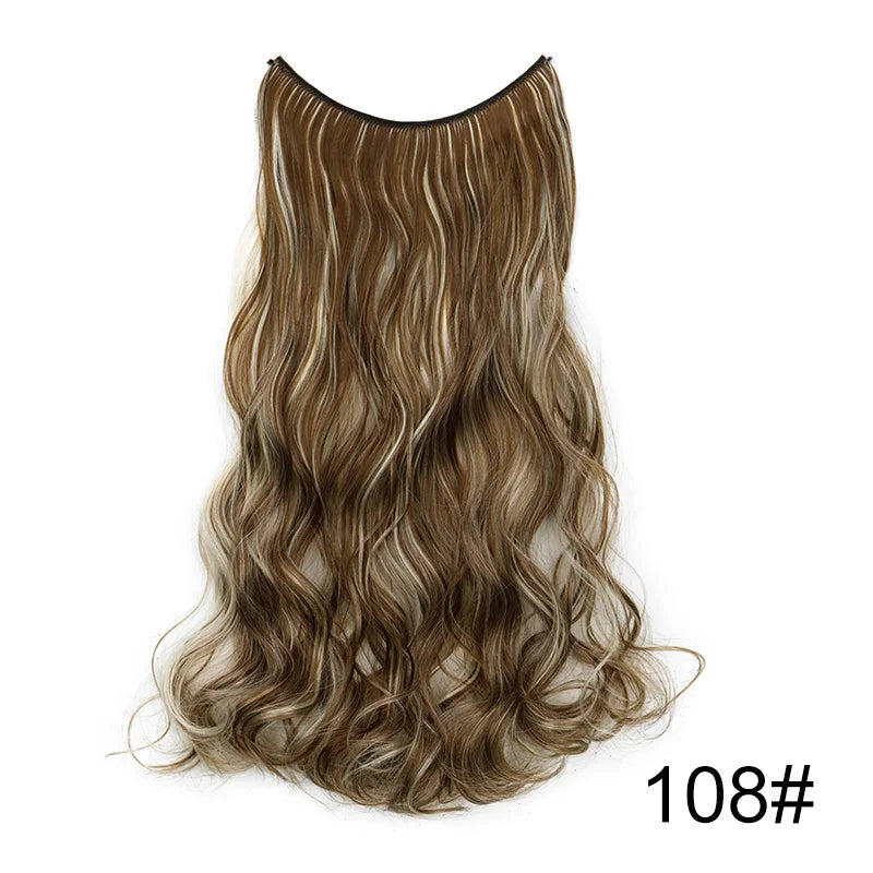 18-Inch Wavy Halo Hair Extension with Invisible Wire