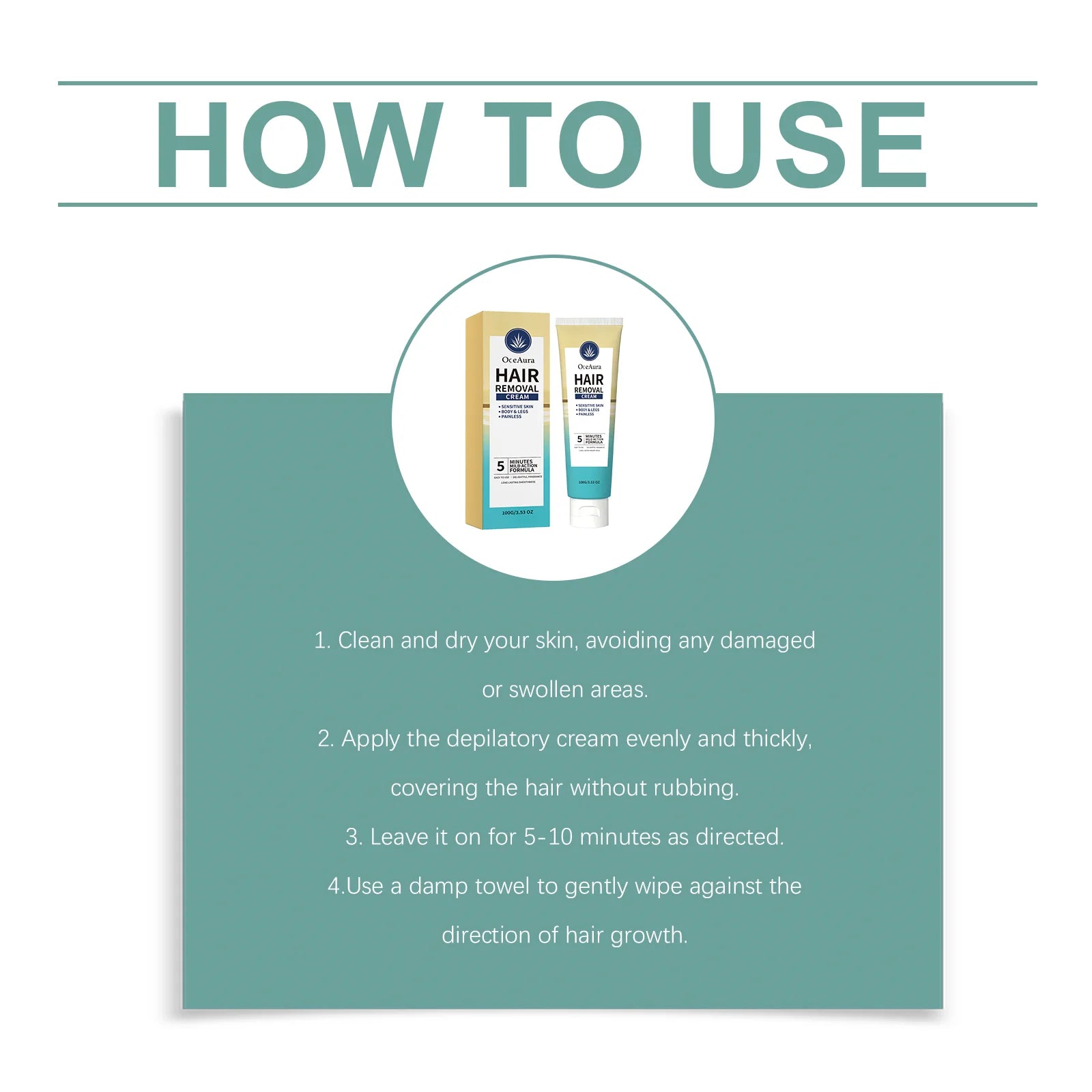 Painless Hair Removal Cream for Full Body and Sensitive Skin - 12