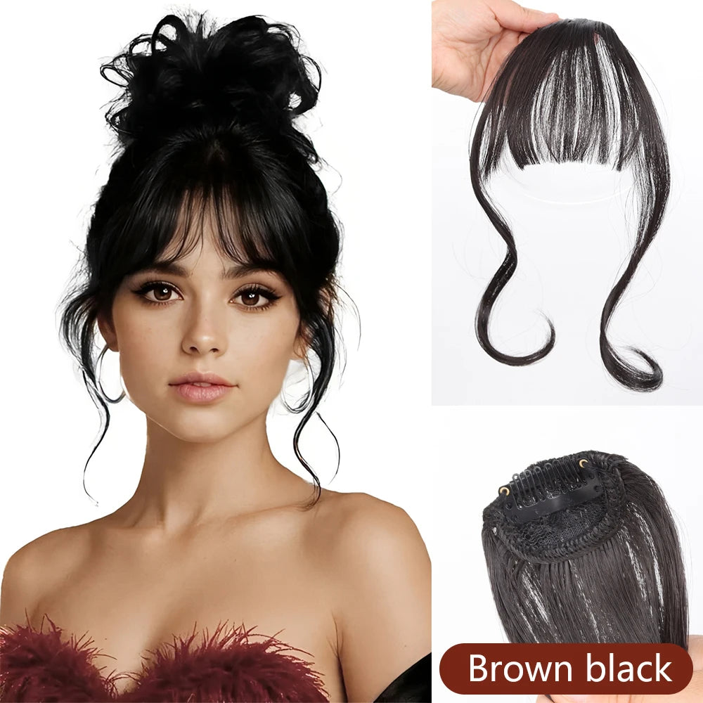 Clip-in Synthetic Hair Bangs for Instant Natural Fringe Hairstyle - 15