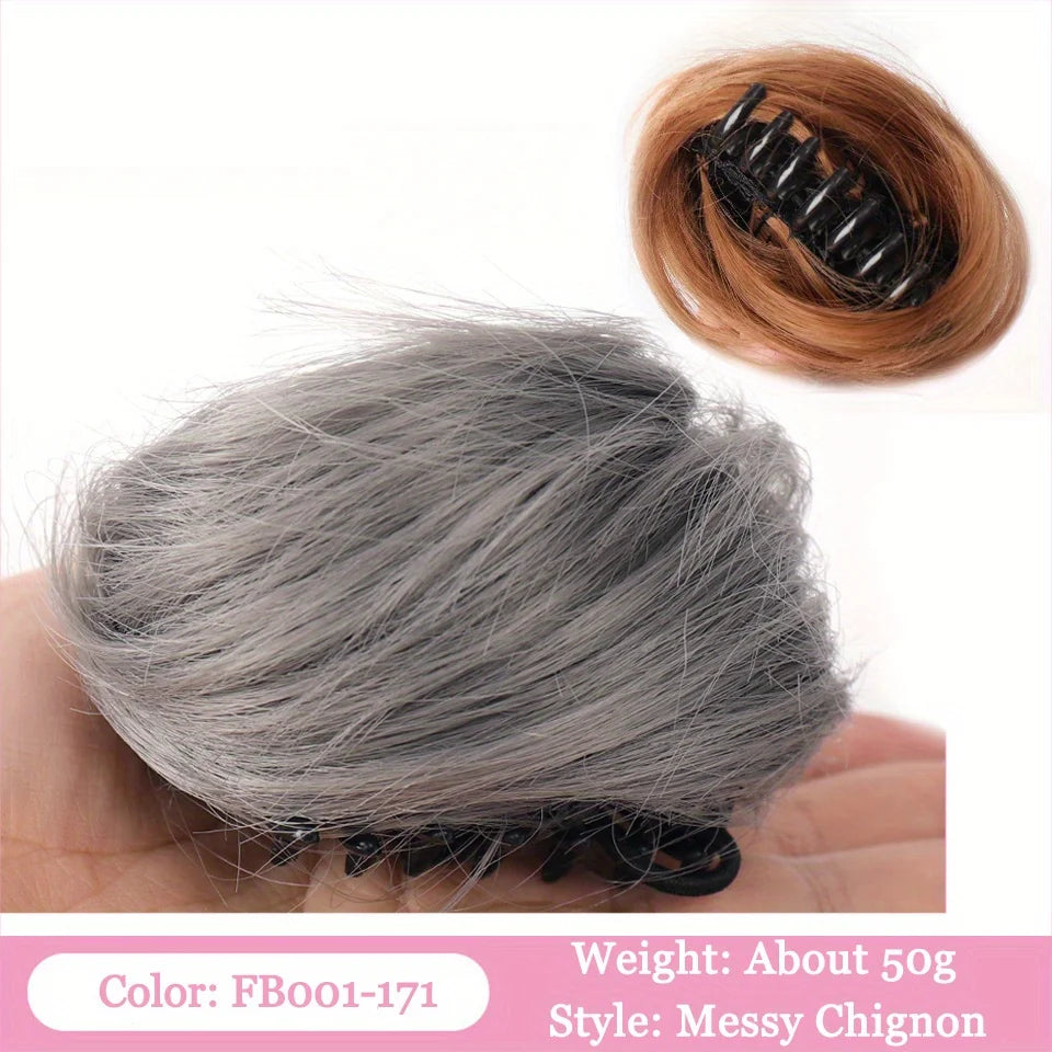 Synthetic Braid Hair Scrunchie for Instant Messy Bun Updos