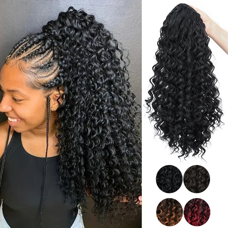 18-Inch Kinky Curly Drawstring Ponytail Hair Extension