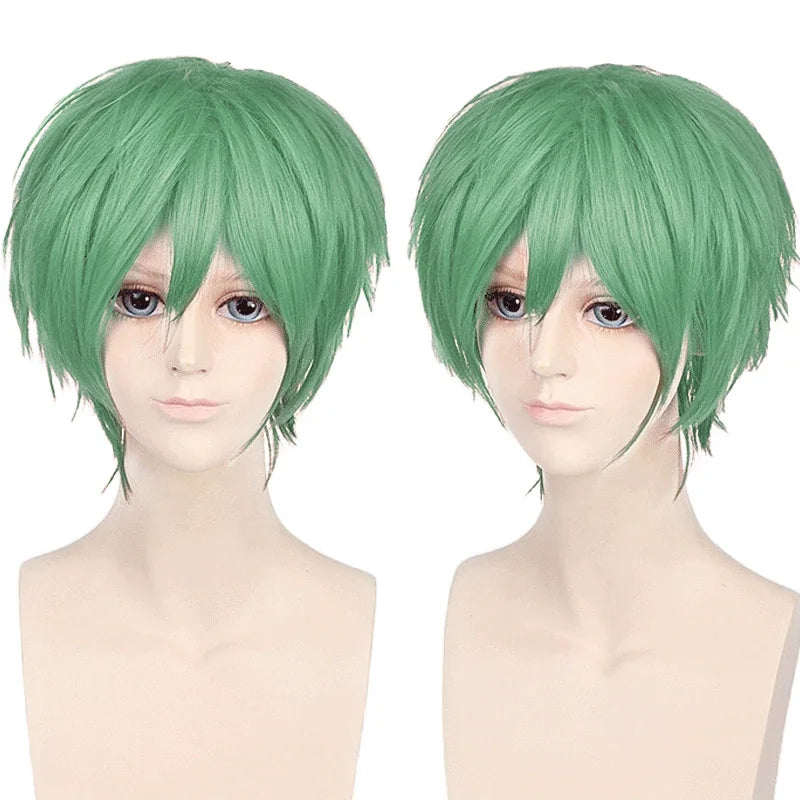 Short Curly Cosplay Wig with Bangs for Costume Parties and Daily Wear