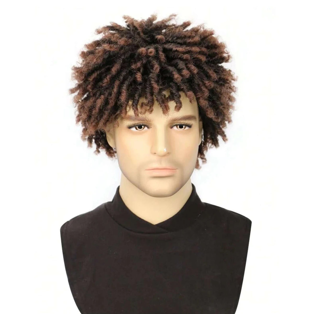 Short Braided Afro Dreadlock Wig for Men - 7