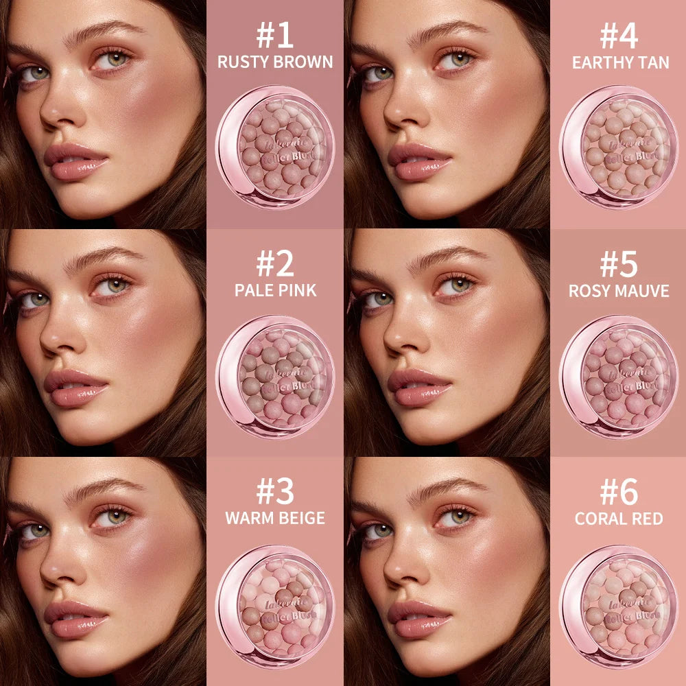 Spherical Powder Bead Blush for Natural Glowing Makeup Finish - 2