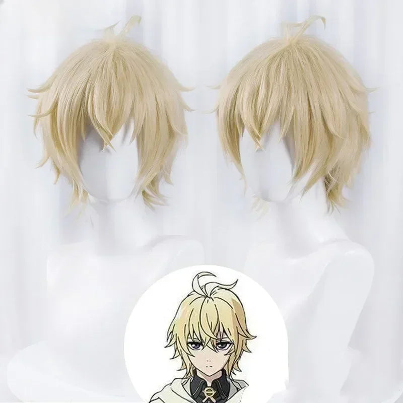 Short Blonde Anime Character Cosplay Wig - 1
