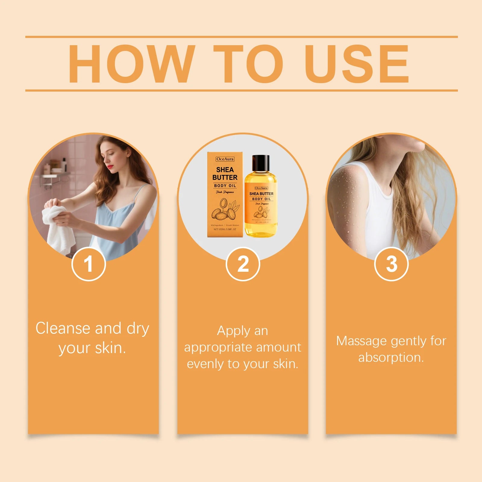 Shea Butter Nourishing Body Oil for Dry Skin Hydration - 17