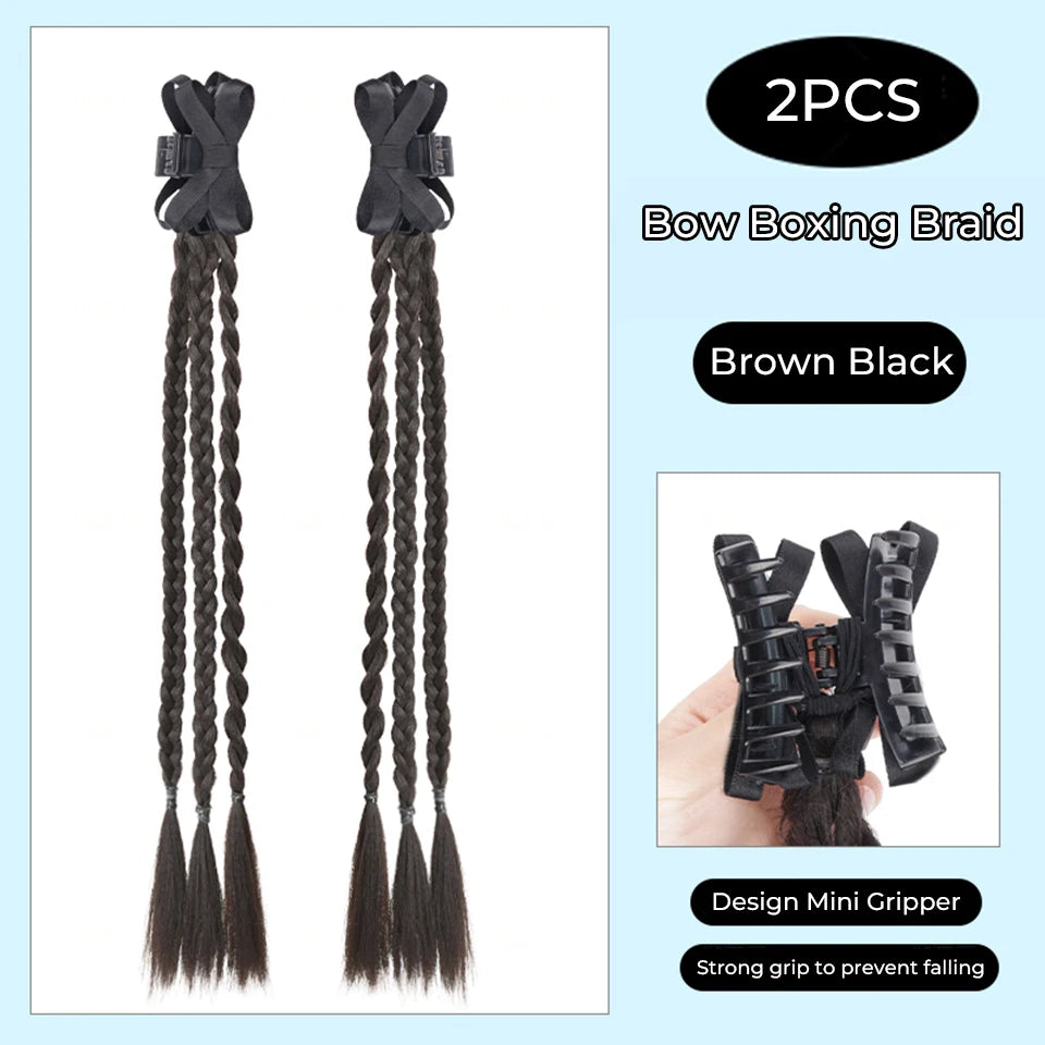 Long Clip-In Bubble Braid Ponytail Hair Extension for Daily Styling