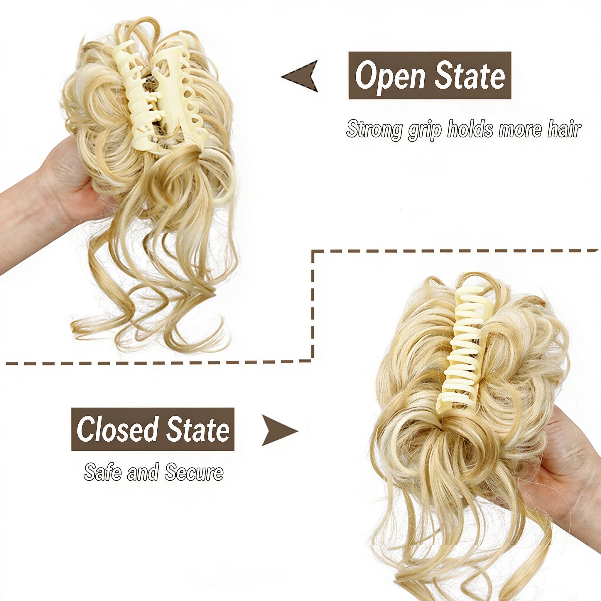 Elastic Curly Hair Bun Extension for Instant Volume and Updo Hairstyles - 4