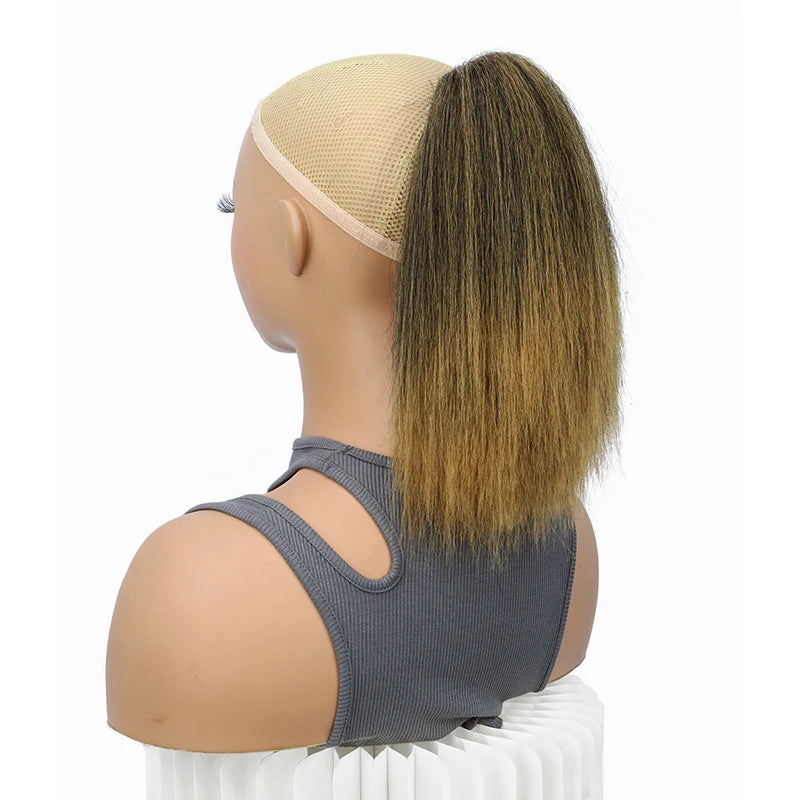 10-Inch Yaki Straight Synthetic Ponytail Extension - 14