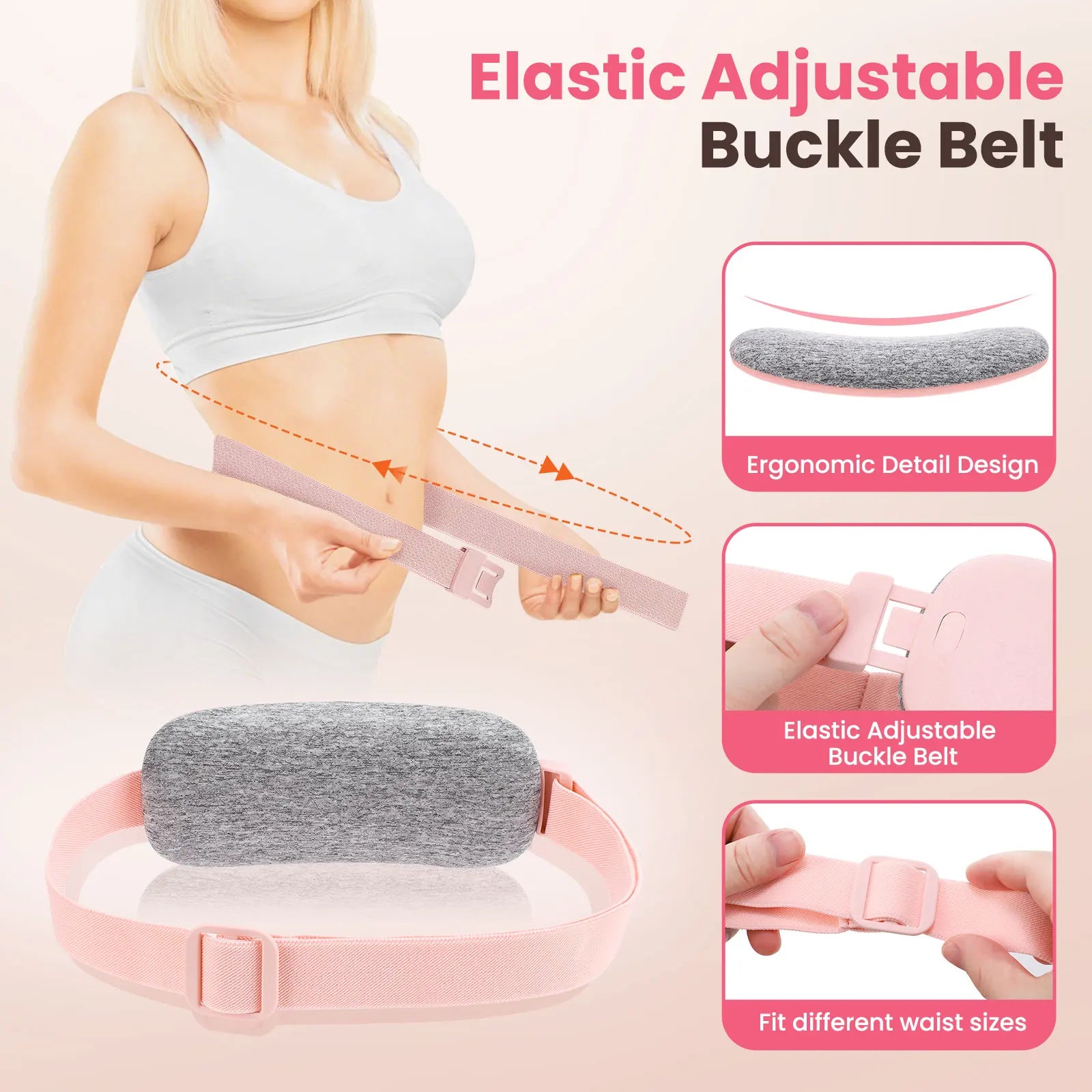 Portable Cordless Heating Pad with Vibration Massage for Period Cramps - 16