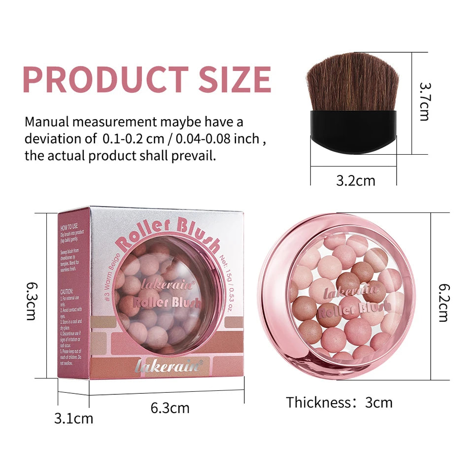Spherical Powder Bead Blush for Natural Glowing Makeup Finish - 16