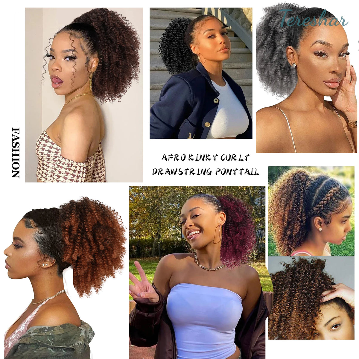 Short Kinky Curly Drawstring Ponytail Hair Extension for Instant Volume