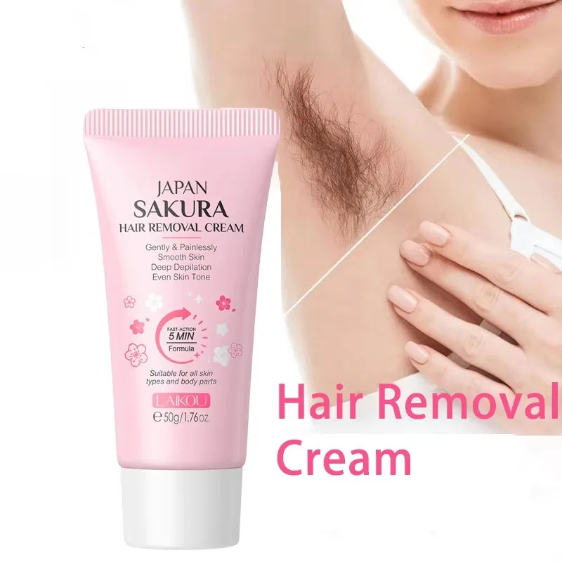 Painless Gentle Hair Removal Cream for Face and Body - 1