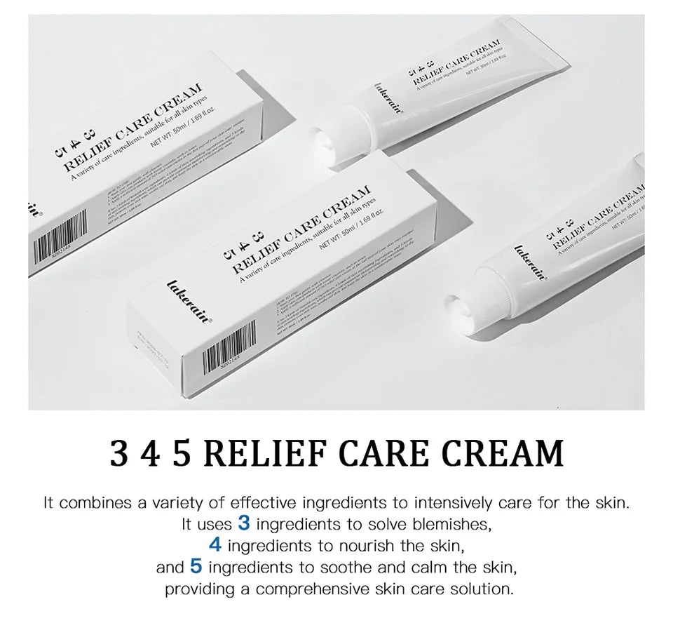 3 4 5 Relief Face Cream for Acne-Prone and Sensitive Skin