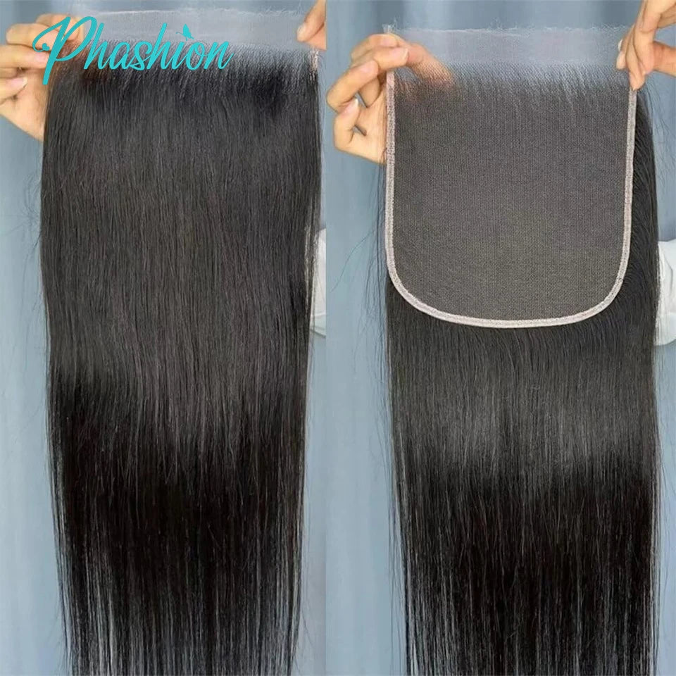 Straight Human Hair Lace Closure and Frontal Piece