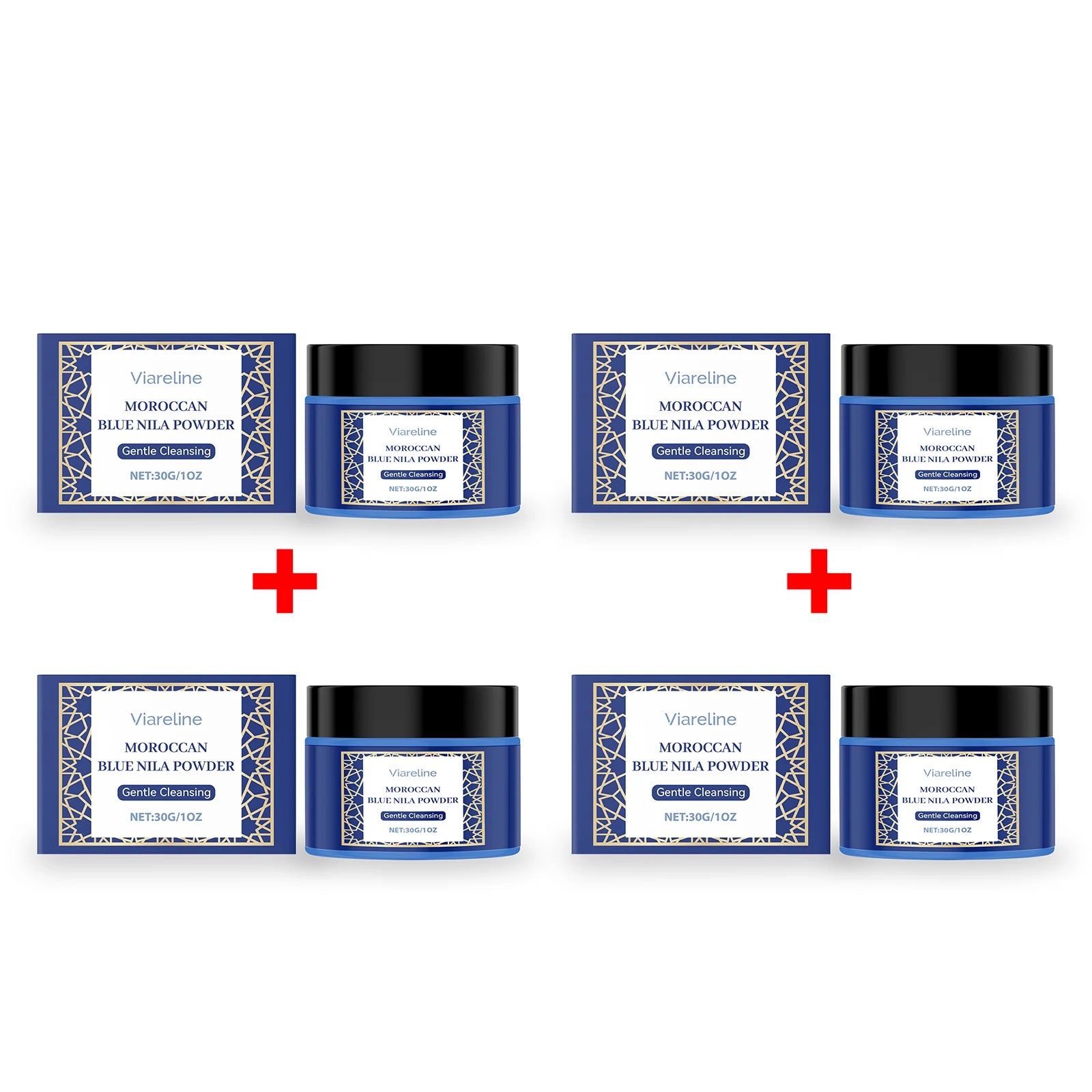 Moroccan Blue Nila Brightening and Exfoliating Facial Cleansing Mask - 16
