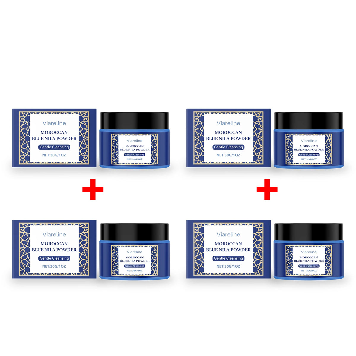 Moroccan Blue Nila Brightening and Exfoliating Facial Cleansing Mask