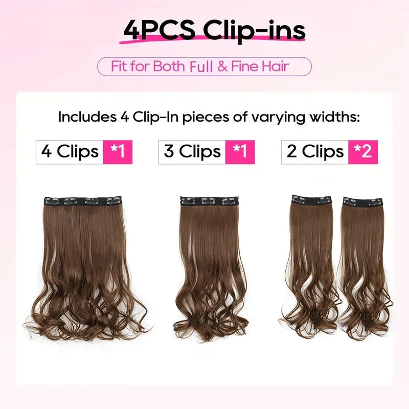 14-Inch Curly Clip-In Hair Extensions for Instant Volume - 4
