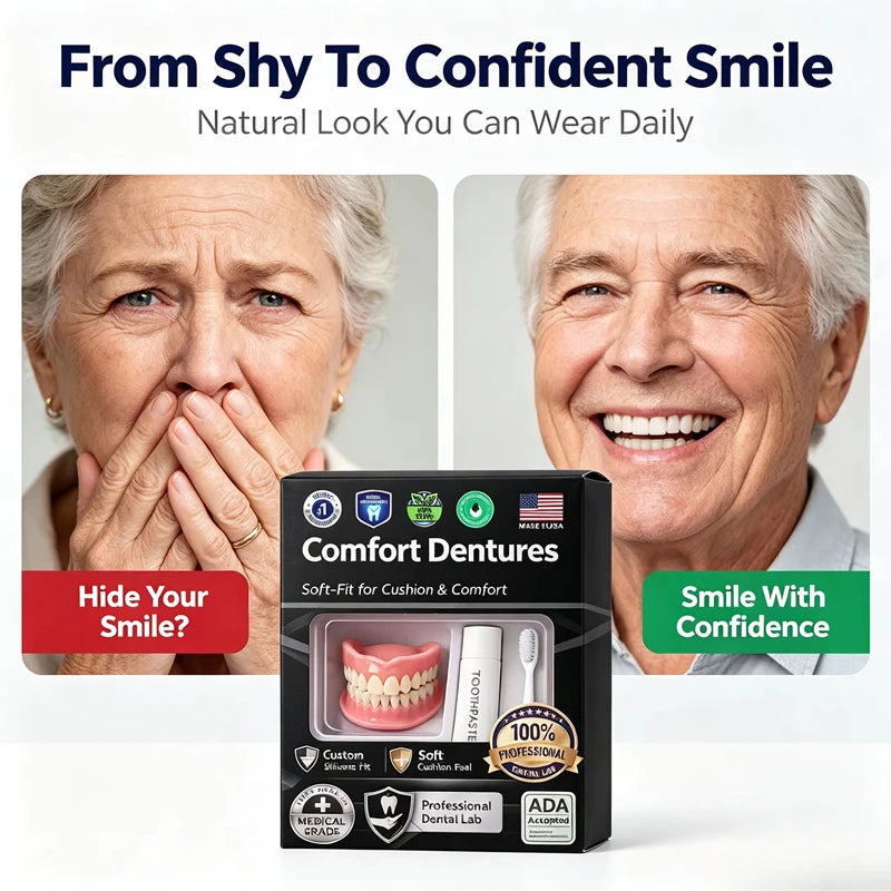 Moldable Silicone Denture Set for Instant Natural Smile and Comfort - 3