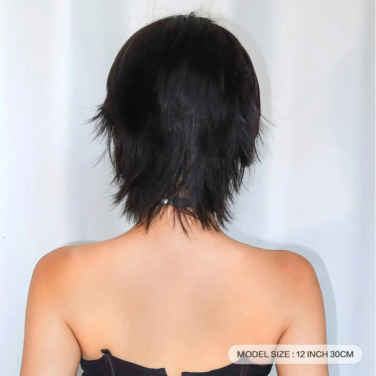 Short Layered Pixie Cut Wig with Bangs