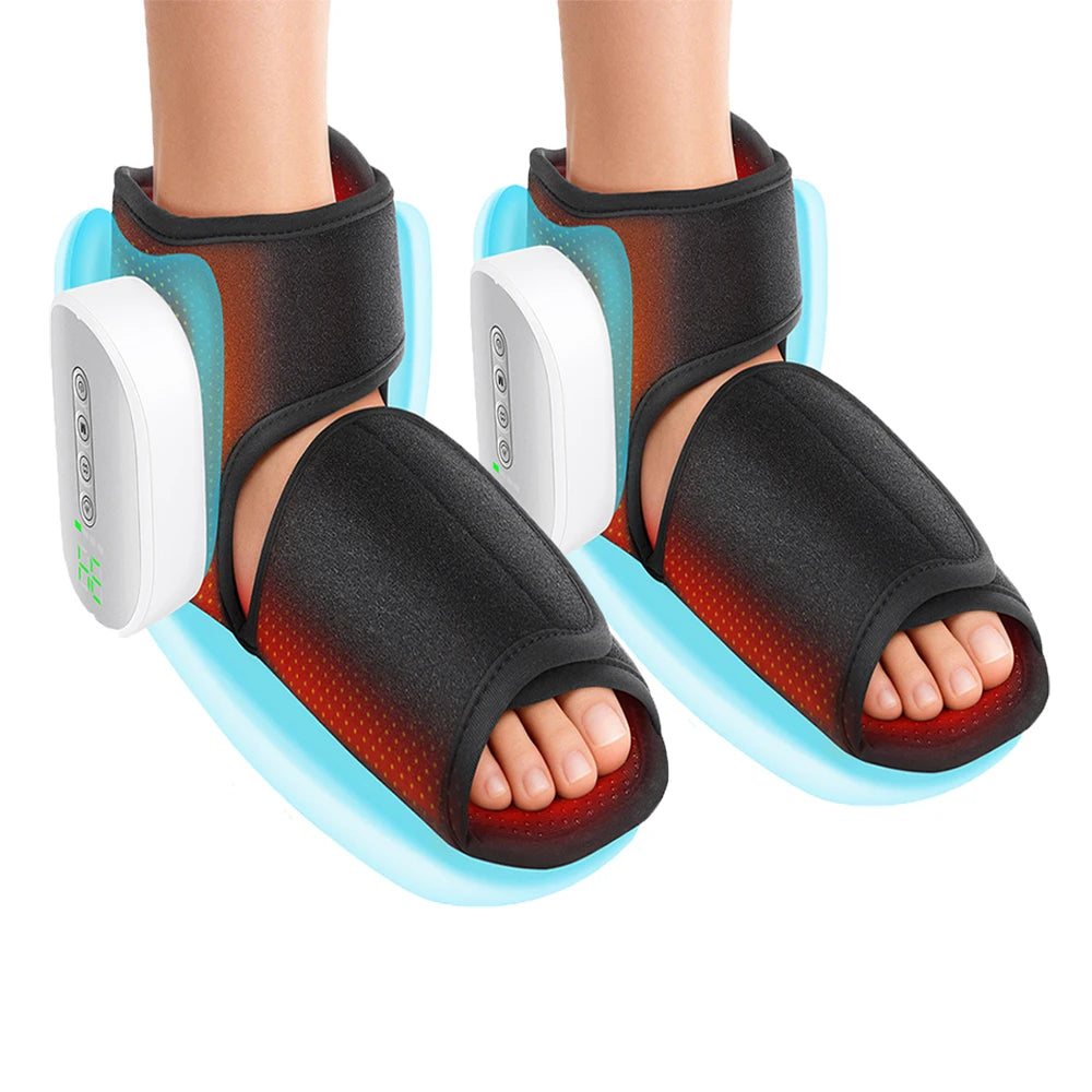Wireless Heated Air Compression Foot and Ankle Massager for Pain Relief