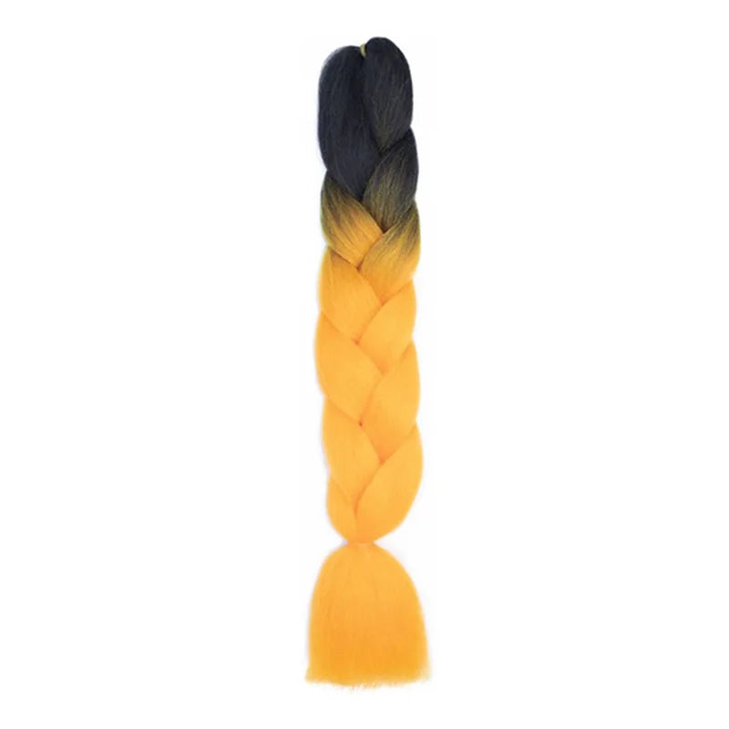 24-Inch Long Colorful Ombre Braiding Hair Extensions