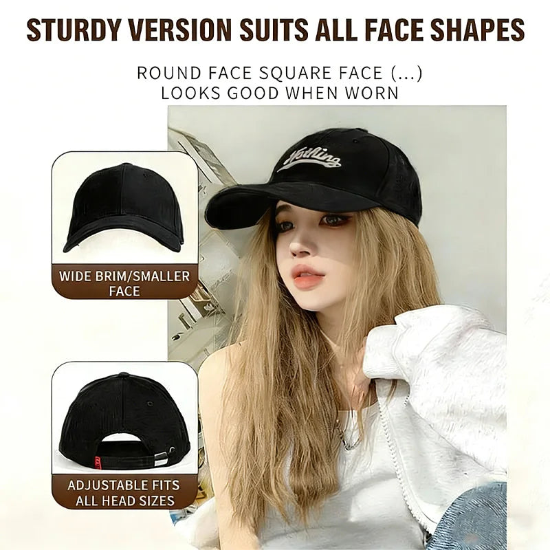 Wavy Long Synthetic Hair Baseball Cap Wig for Daily Wear - 2
