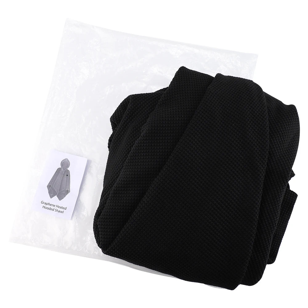 Wearable Graphene Heated Hooded Shawl for Home and Office Warmth - 17