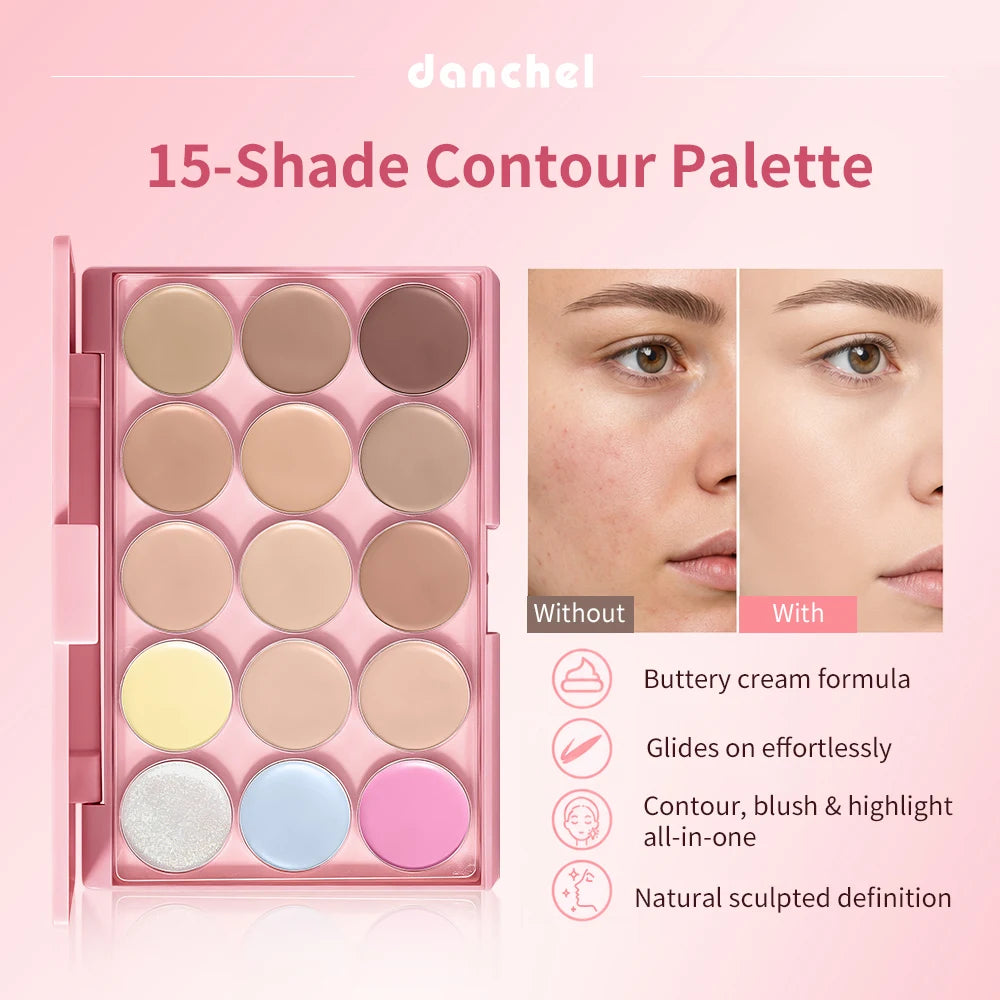 All-in-One Full Face Makeup Kit with Cosmetic Palette and Brush Set - 11