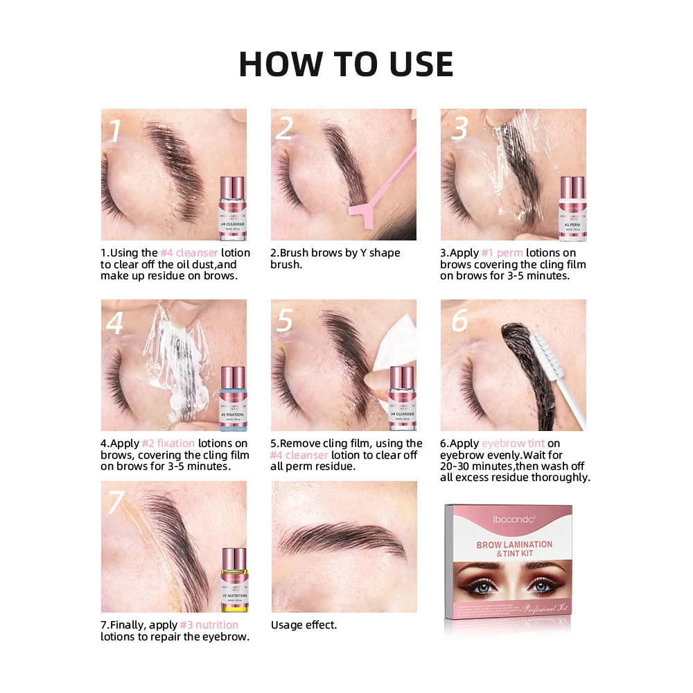 Professional Brow Lamination and Tinting Kit for Perfect Eyebrows