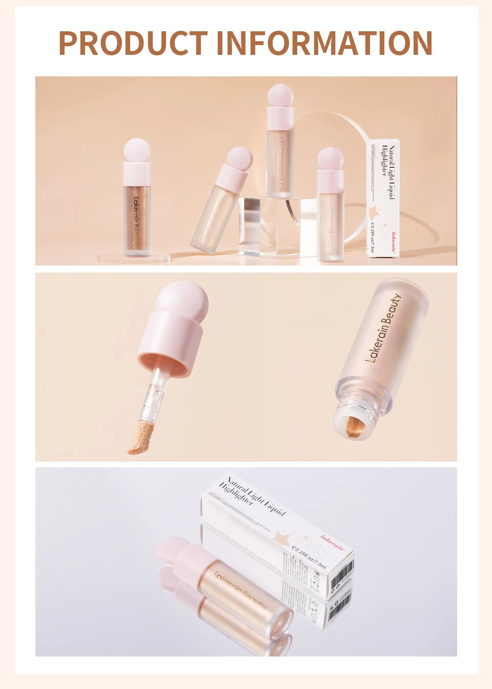 Liquid Highlighter for Radiant Glow and Natural Brightened Skin Finish - 21