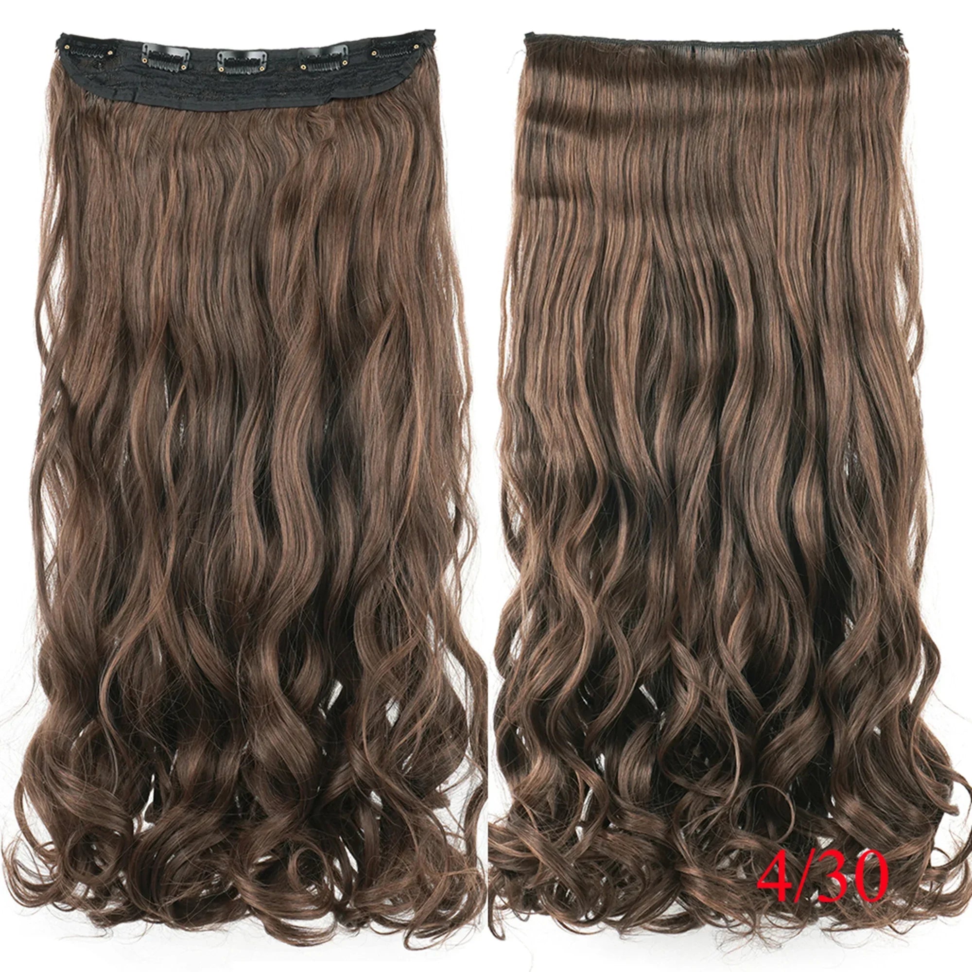 Wavy Clip-In Synthetic Hair Extensions for Instant Volume - 9