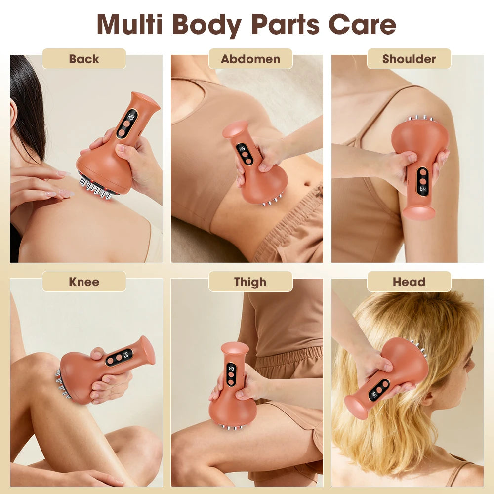 Electric Cupping and Scraping Massager with Heat and Vibration - 26