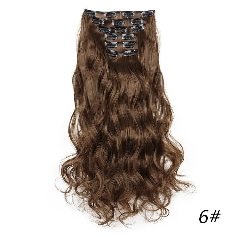 18-Inch Curly Clip-In Hair Extensions for Instant Volume