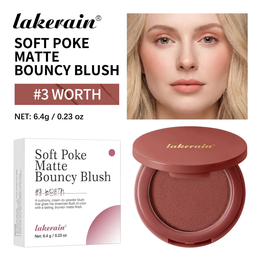 Matte Bouncy Cream-to-Powder Blush for Natural Long-Lasting Flush - 22