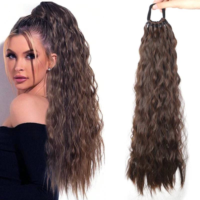 Long Wavy Ponytail Extension for Instant Natural Volume - 14