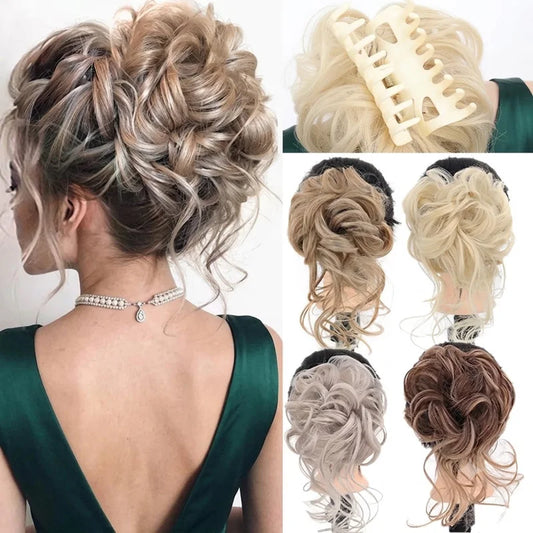 Curly Claw Clip Messy Bun Hair Extension for Easy Updos