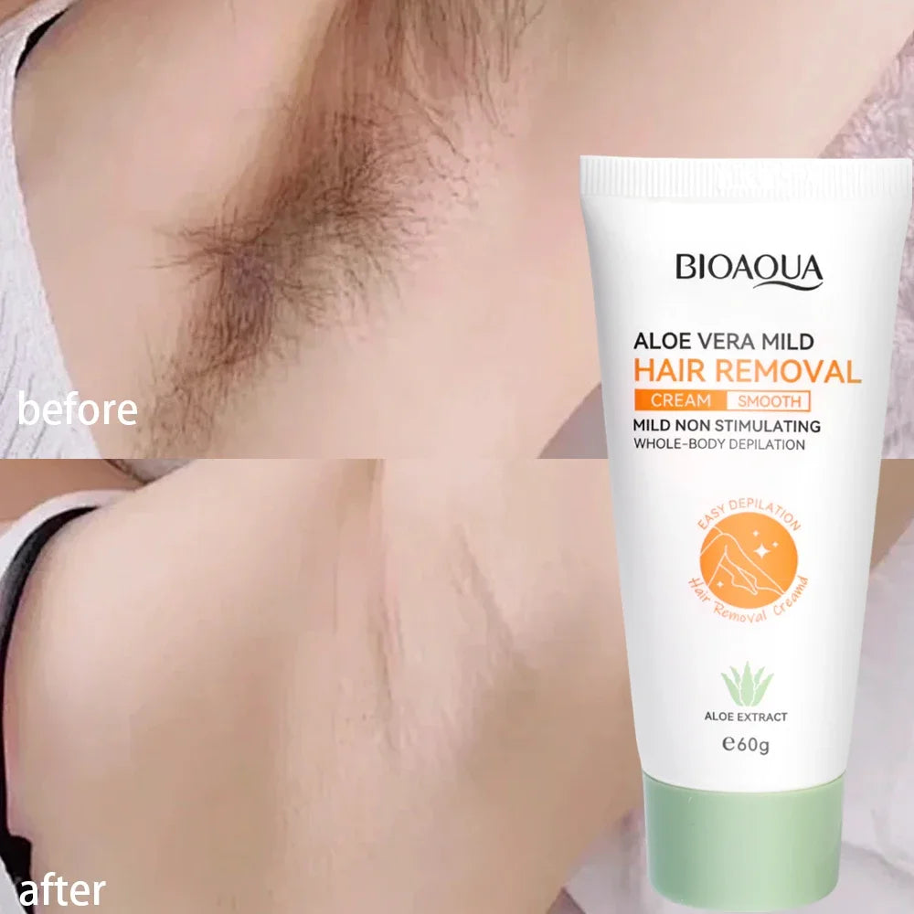 Painless Aloe Vera Hair Removal Cream for Full Body and Intimate Areas - 10