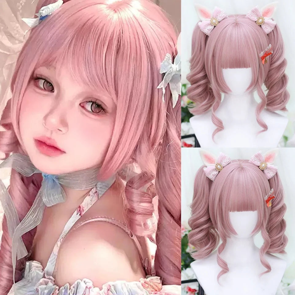 Long Wavy Blonde Cosplay Wig with Bangs - 30