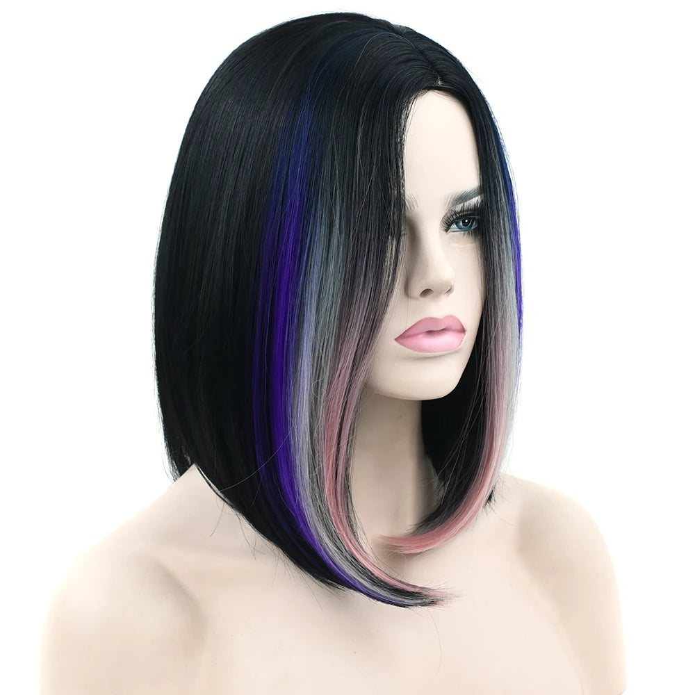 Short Ombre Bob Wig for Daily Wear and Cosplay